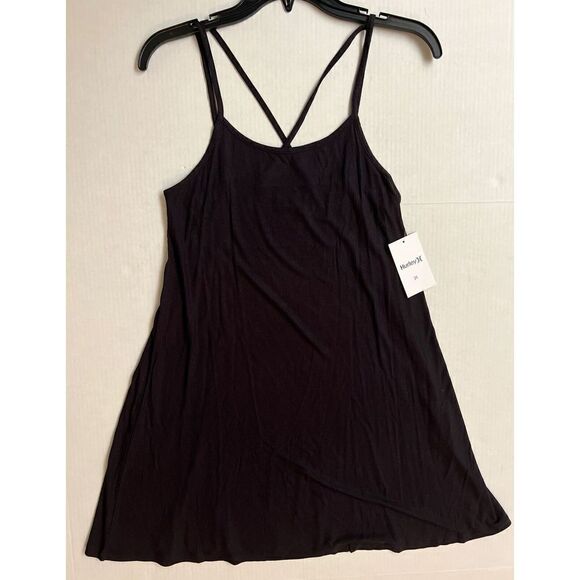 Hurley 3HKD0536 Black Caviar Womens Sz Small Claire Rib Tank Dress - Picture 3 of 12